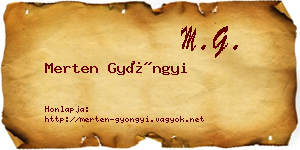 Merten Gyöngyi névjegykártya